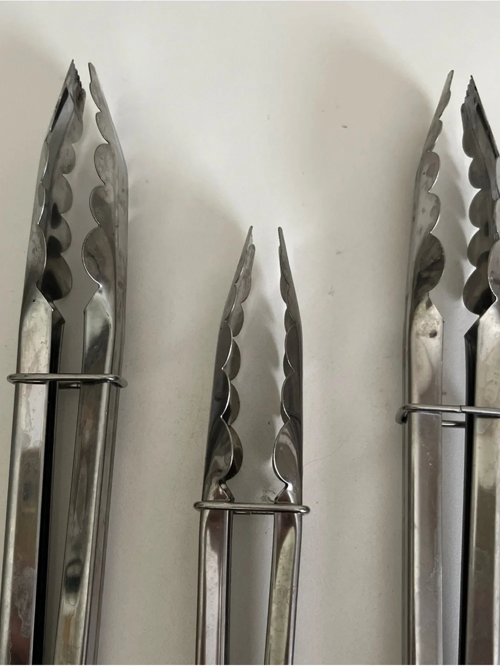 Stainless Steel Serving Food Tongs Kitchen Utensils Set of 3- 11” & 9.5”